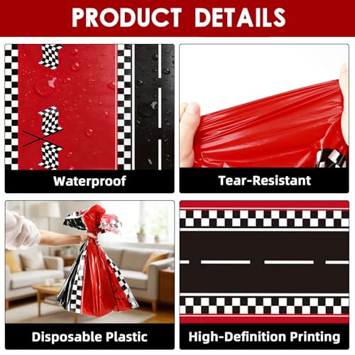 Slergut Racing Car Birthday Party Decorations - 3 Pack Tablecloths