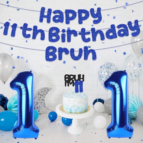 Blue 11th Birthday Party Decorations for Boys - Supplies Set