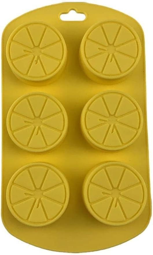 3D Lemon Silicone Mold for Baking and Candy Making - Yellow Fruit Shape