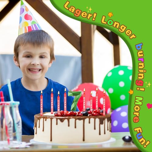 Fumete 13 Pcs Dynamite Birthday Candles - Green Pixel Theme