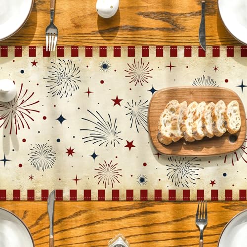 Flaircave 13x72 Inch USA Table Runner - Patriotic 4th of July Decor