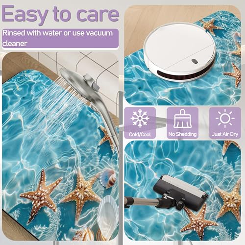 Non-Slip Diatomite Bathroom Mat, Quick Drying 17"x30" Rug