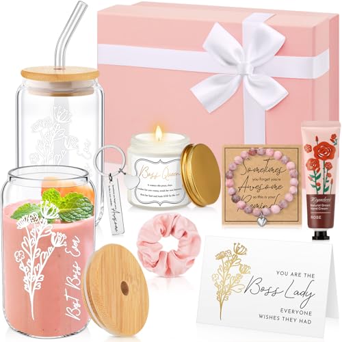 Teenyyou Pink Boss Lady Gift Set Tumbler Candle Bracelet Key Box - Inspirational