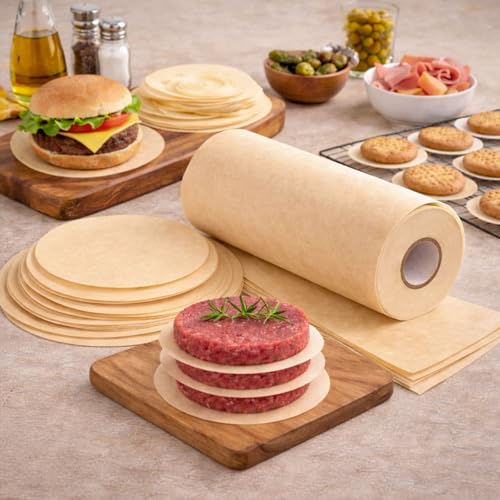 200 Pcs Unbleached Parchment Paper Sheets - 3.5 Inch Baking Rounds