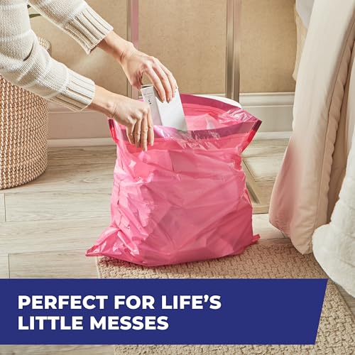 Hefty 4 Gallon Small Trash Bags, Fabuloso Watermelon Scent, Pink, 60 Count