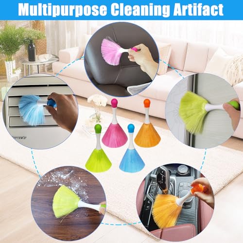 4-Pack Microfiber Washable Duster for Household Cleaning