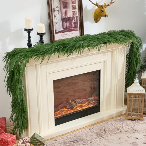 9FT Norfolk Pine Garland - 4 Pack Artificial Christmas Greenery