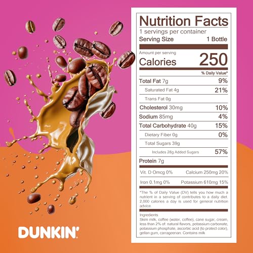 Dunkin' Donuts Original Iced Coffee, 13.7 fl oz - Refreshing Boost