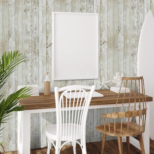 Peel and Stick Shiplap Wallpaper | 17.7" x 118" Rustic Decor