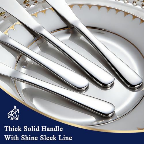 Berglander Stainless Steel Dinner Knives - 4-Piece Set for Dining