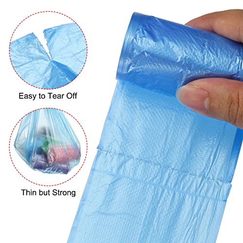 MECCANIXITY Blue Small Trash Bags 0.5 Gallon for Desktop Cans - 120 Count