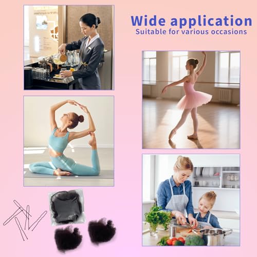 Invisible Hair Net & Pin Set - 20 Brown Hair Nets + 40 U-Pins