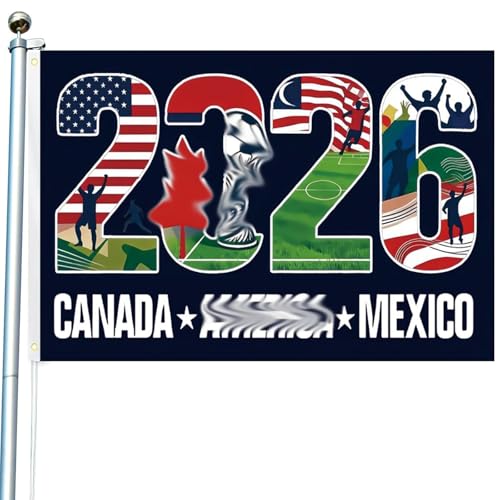 World Cup 2026 Flag - 5x3FT Durable Party Decoration