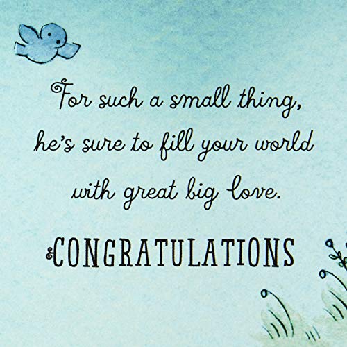 Hallmark Baby Shower Card for Boy with Little Lamb Design