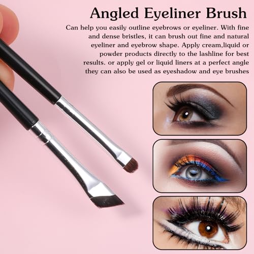 Tweruna 10-Piece Eyeliner and Detail Eye Makeup Brush Set