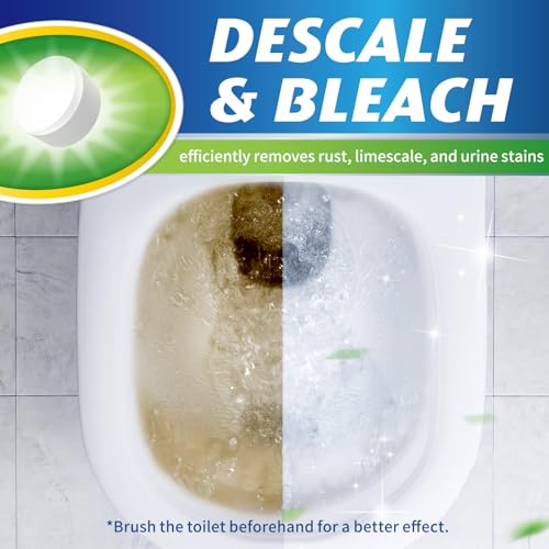 Ksend Toilet Bowl Cleaner Tablets - Powerful Bleach, 20 Pack