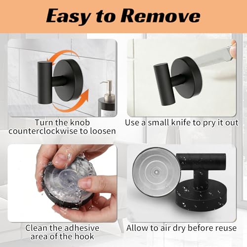 ZHLZHL Suction Cup Hooks - 10LB Capacity Stainless Steel Hooks for Smooth Surfaces