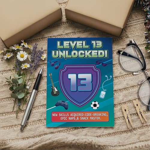 Premium A5 13th Birthday Card for Boys - Gaming Theme