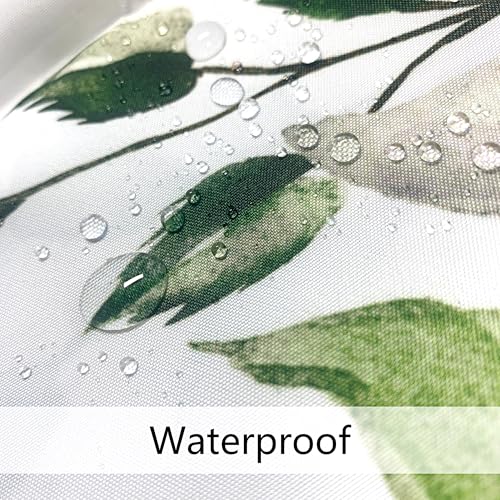 Green Eucalyptus Shower Curtain - 120gsm Heavy-Duty, 72x72 Inch - Green1