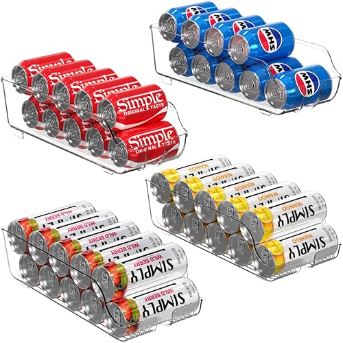 Simple Houseware 4-Pack Assorted Can Organizers for Refrigerator & Pantry - Mixed Size