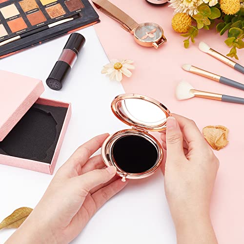 ORIGACH Rose Gold Compact Mirror with Gift Box, Engraved Inspirational Pocket Mirror for Women