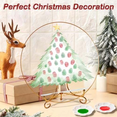 Christmas Gender Reveal Fingerprint Tree Guest Book Game