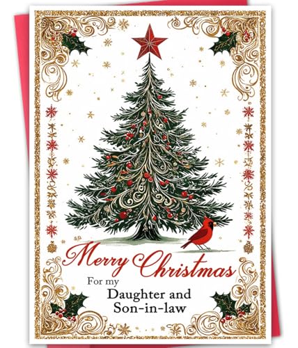 Christmas Card for Daughter and Son-in-Law WX-342 - Holiday Greeting Card