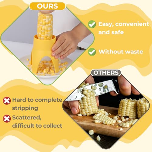 Corn Stripper Peeler Tool – LIIGEMI Non-Slip Kitchen Gadget for Easy Kernel Removal