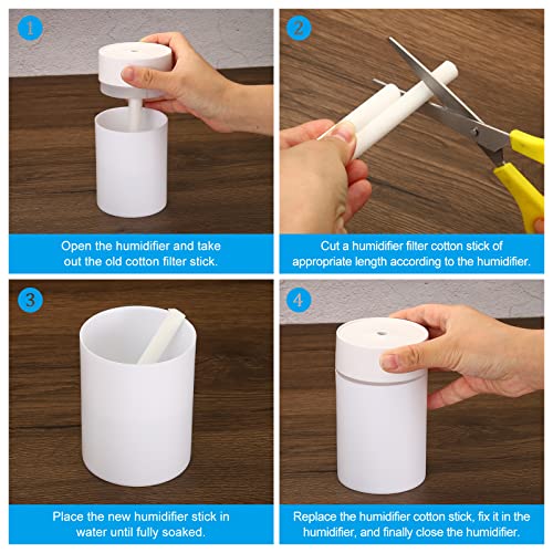 PATIKIL 20 Pcs Humidifier Cotton Filter Sticks, 5.91" Replacement Wicks