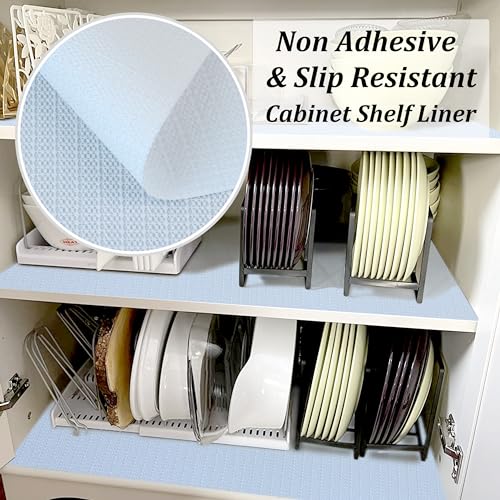 Waterproof Non-Slip Cabinet Liners 12" x 20' - Food Grade & Washable