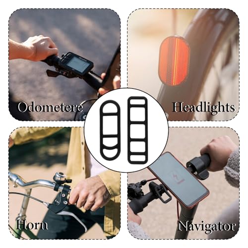 40 Pcs Bicycle Light Silicone Straps Bike Silicone Mount Band Rubber Straps Bike Light Mount Bike Flashlight Mount for Cell Phones Speaker Lights Holder Bicycle Handlebar Bicycle Light Sets(Multisize)