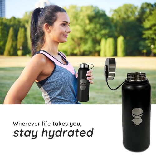 32oz Insulated Stainless Steel Water Bottle - Leakproof Travel Drink Flask