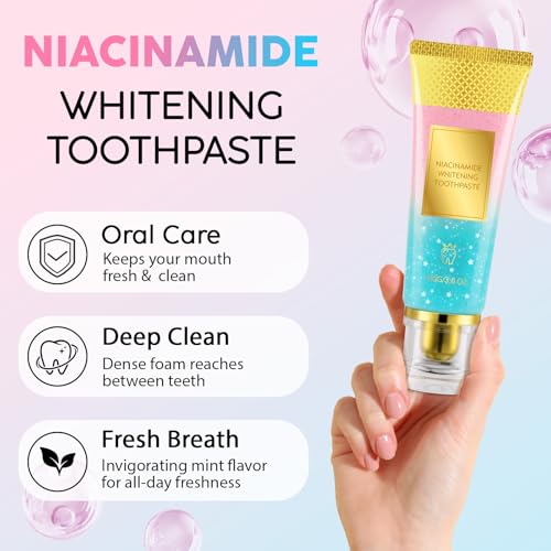 ZIXAOK Niacinamide Whitening Toothpaste 4.23 Oz - Fluoride-Free Enamel Care & Fresh Breath