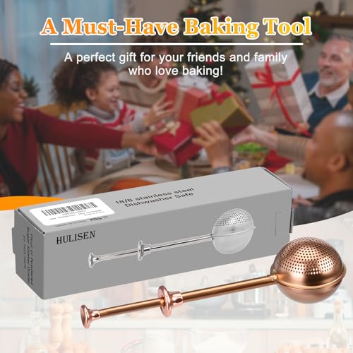 HULISEN Brown Stainless Steel Flour Duster - Sifter for Baking
