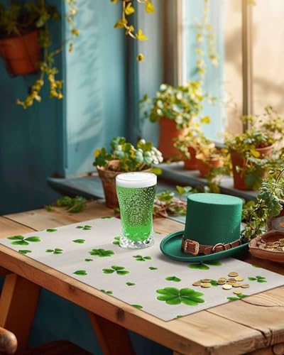St. Patrick's Day Placemats Set of 4 Shamrock Green Table Mats