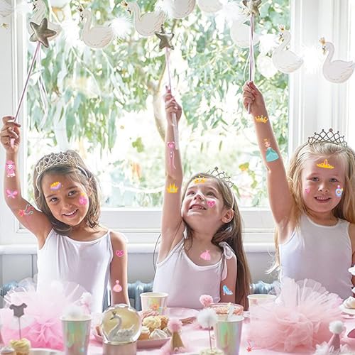 Princess Temporary Tattoos for Kids - 8 Sheets Cartoon Party Favors