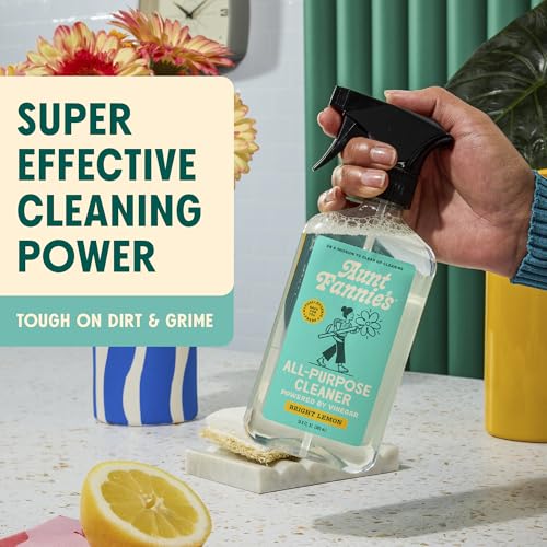 Aunt Fannie's All-Purpose Vinegar Cleaner Spray, Lemon, 16.9 Fl Oz (Pack of 6)