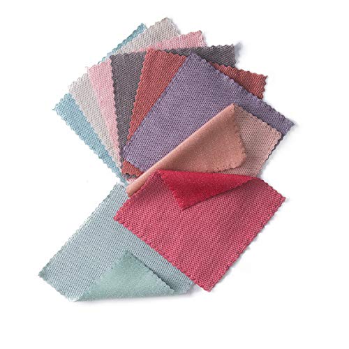 Xinrjojo Microfiber Dish Cloths with Scrub Side, 10x10 Inch, Jade, 5 Pack