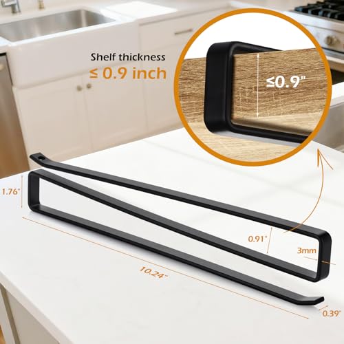 Tumbler Lid Organizer - Under Cabinet Cup Lid Holder, Black