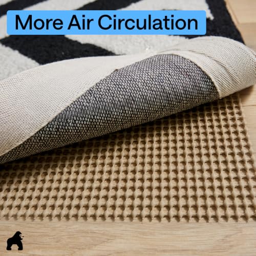 Gorilla Grip Non-Slip Rug Pad 7' x 10' Beige for Hardwood Floors
