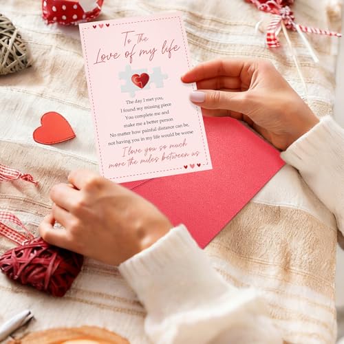 RollupJoy Long Distance Love Greeting Card for Couples