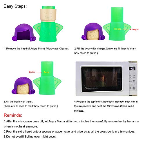 Angry Mama Microwave Cleaner - Eco-Friendly Steam Cleaning Tool