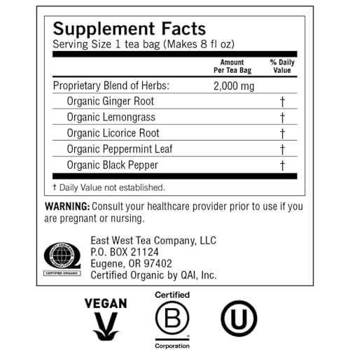 Yogi Organic Ginger Tea Bags - Herbal Digestive Support, 16 Count