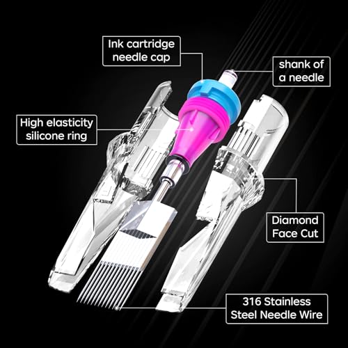 Assorted Tattoo Cartridge Needles 20pcs Disposable Mixed Sizes