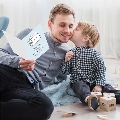 Funny First Father's Day Card for New Dad | Blank Inside