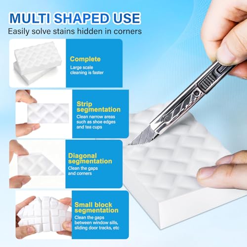 30 Pack 2X Density Magic Cleaning Sponges - Multi-Functional Erasers