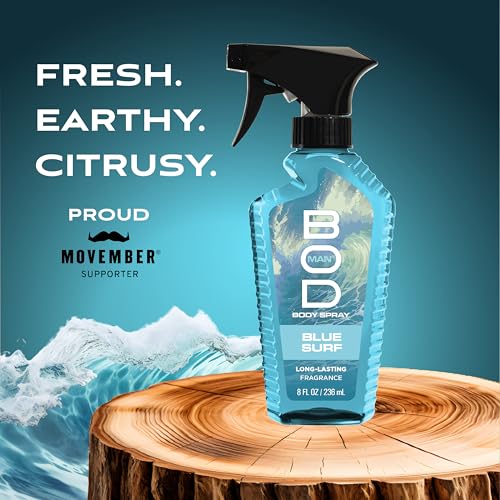 BOD Man Blue Surf Fragrance Body Spray, 8 fl oz - Refreshing Scent
