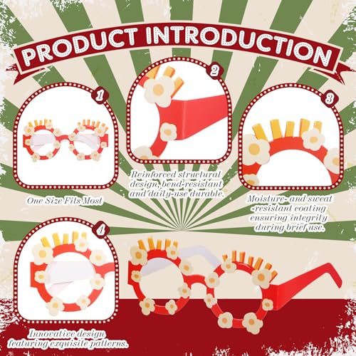 24 Pcs Movie Night Paper Glasses - Fun Photo Booth Props