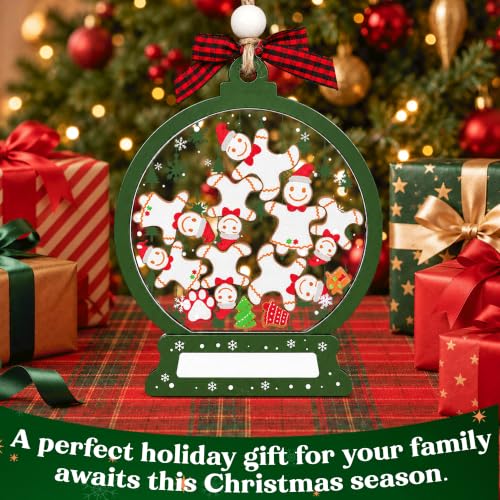 Personalized Family Name Gingerbread Christmas Ornament - Custom Holiday Decor