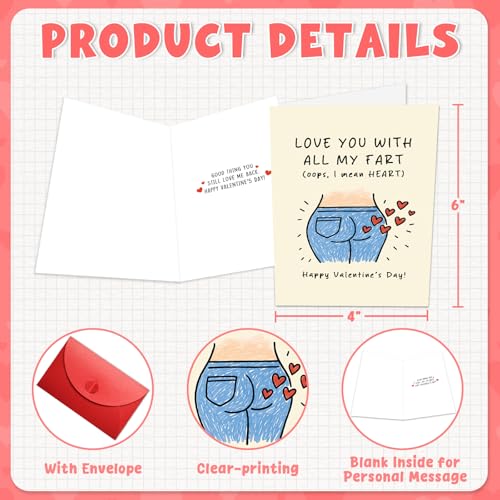 Funny Valentine's Day Card for Him - Naughty Gift for Husband, Boyfriend